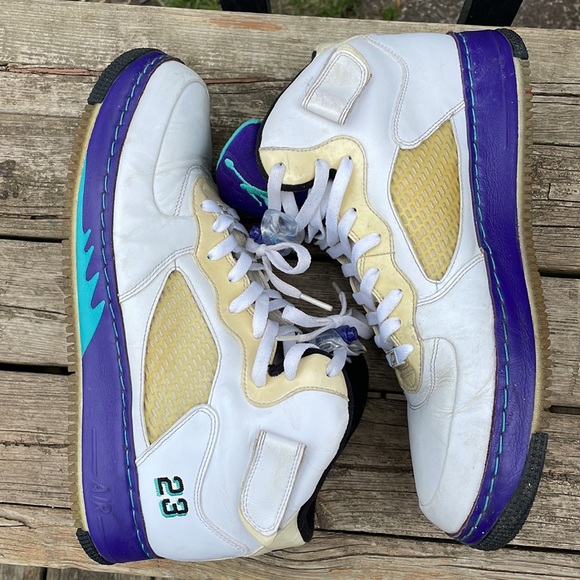 Nike Air Jordan Fusion AJF AJF5 Grape Retro AF1 Air Force 1 - Picture 7 of 8